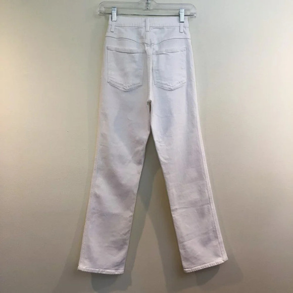AGOLDE Pinch Waist High Rise White Straight Leg Denim Jeans Women's 23 ALTERED - Picture 7 of 10